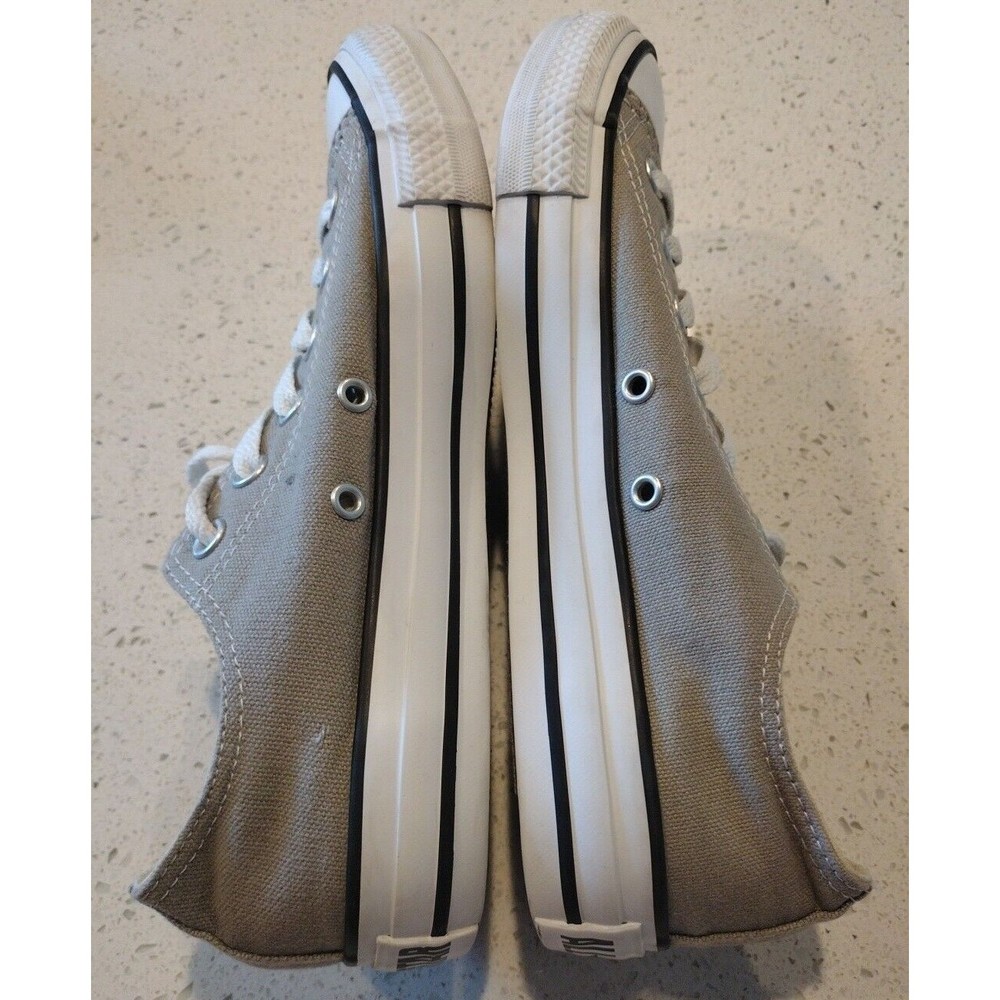 Converse Chuck Taylor All Star Low Top Sneakers in Taupe Gray and White - Picture 7 of 12